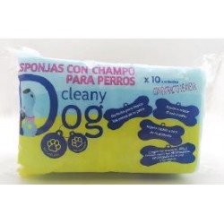 Esponja de fibra 30 x 40 cm con champú para perros Paquete: 10 Uds